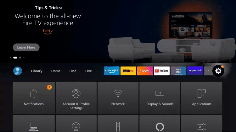 Go back to Settings → My Fire TV