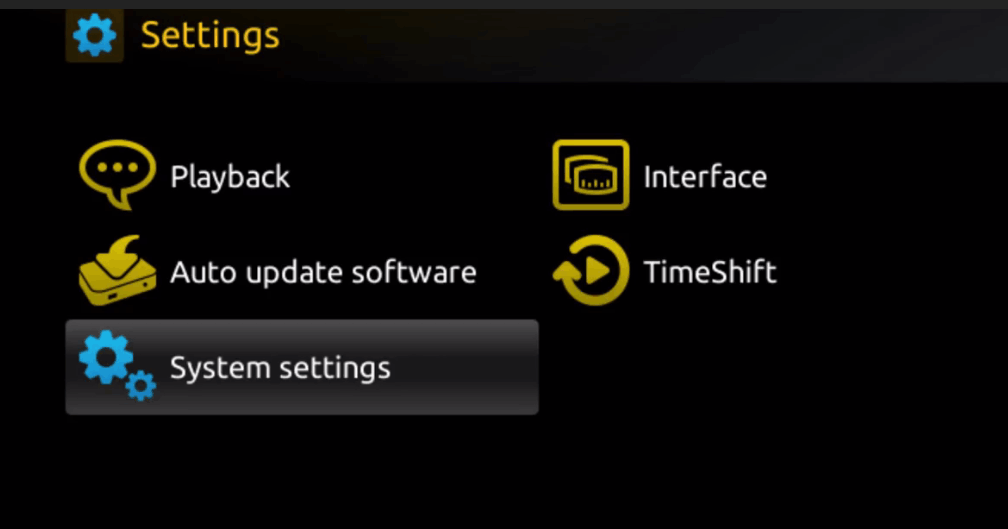 Open System Settings