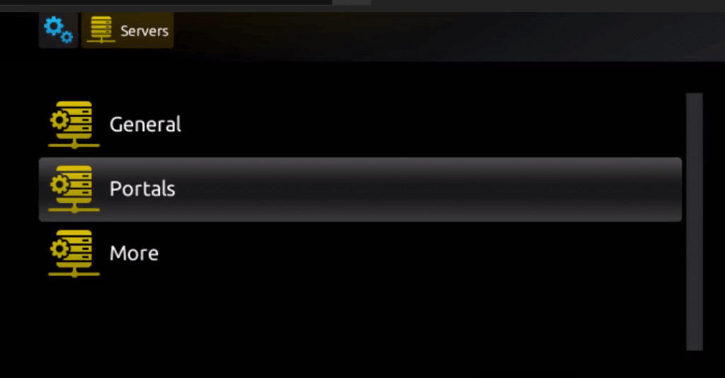 Open the Portals screen